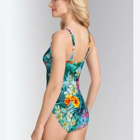 Amoena sz 8 floral one piece swimsuit new with tags SW12 - Picture 2 of 5
